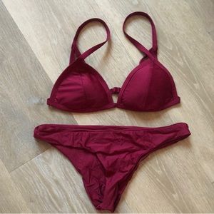 Maroon bikini set